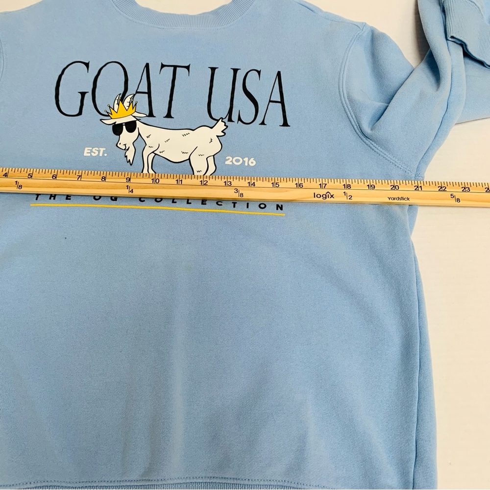 GOAT USA blue graphic sweatshirt unisex size small - Picture 7 of 9